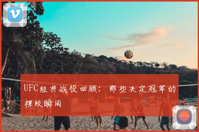 UFC经典战役回顾：那些决定冠军的裸绞瞬间