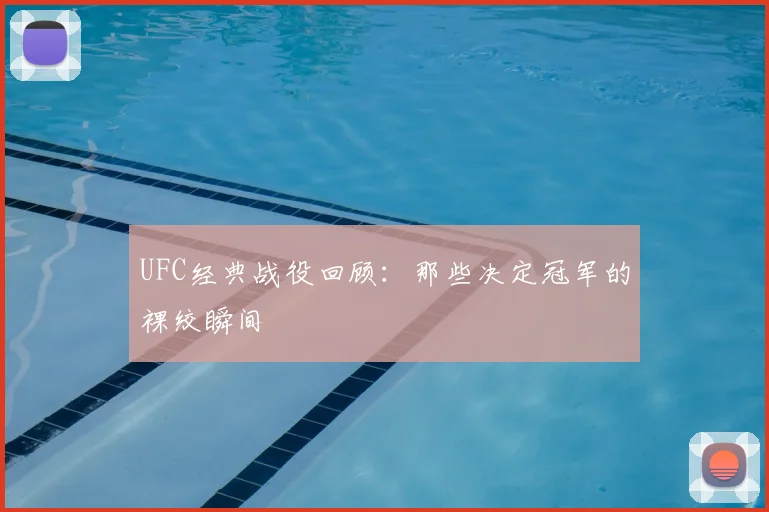 UFC经典战役回顾：那些决定冠军的裸绞瞬间